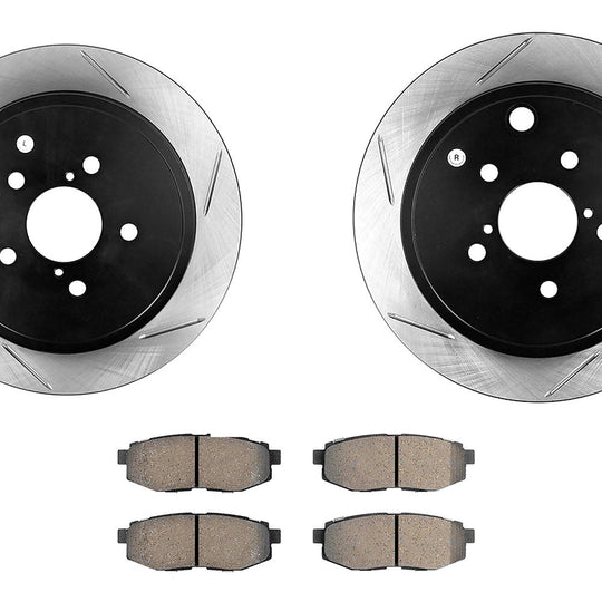 Stoptech Street Axle Pack Slotted Rear - 2013-2016 Scion FR-S / 2013-2020 Subaru BRZ / 2017-2019 Toyota 86