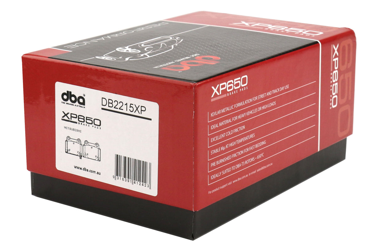 DBA XP650 Track Performance Rear Brake Pads - 2008-2015 Mitsubishi Evo X
