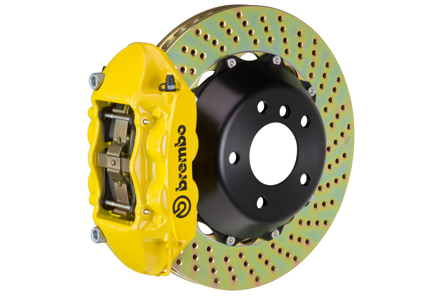 Brembo GT-R Systems 4 Piston Rear Big Brake Kit Yellow Drilled Rotors - 2015-2017 Ford Mustang EcoBoost