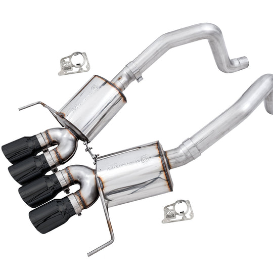 AWE Touring Edition Axleback Exhaust for C7 Corvette Stingray / Z51 / Grand Sport / Z06 / ZR1 -- Diamond Black Tips (includes AWE AFM valve simulators)