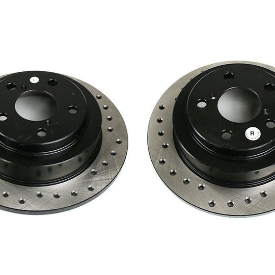 Stoptech Drilled Rear Rotor Pair - Subaru Models (inc. 2002-2005 WRX)