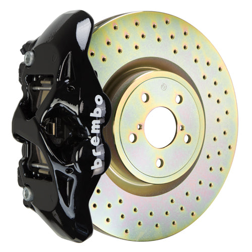 Brembo GT Systems Monobloc 4 Piston 326mm Cross Drilled Black - 2015-2021 Subaru WRX