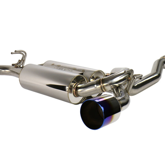 MXP SP Cat Back Exhaust Stainless Steel Burnt Tips - 2008-2015 Mitsubishi Evo X