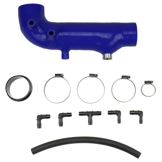 Torque Solution Turbo Inlet Hose Blue - 2002-2007 Subaru WRX / 2004-2021 STI / 2005-2009 Legacy GT / Outback