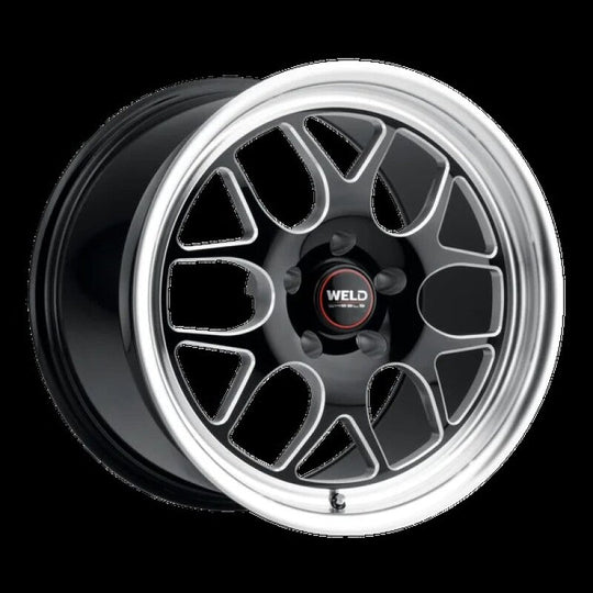 Weld Solana Drag 18x8 / 5x120 BP / ET15 / 5.09in BS / 78.1 Dia - Gloss Black MIL Wheel