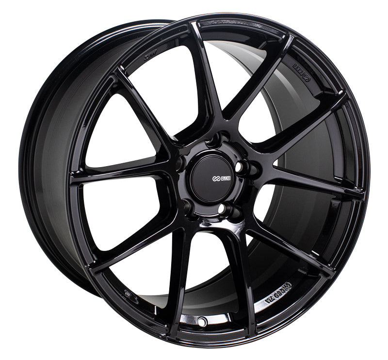 Enkei TS-V Gloss Black 18x8.5 +40mm 5x108 (Single Wheel) - 2013-2018 Ford Focus ST / 2016-2018 Ford Focus RS