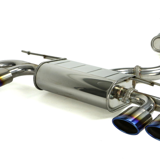 Invidia Q300 Quad Cat Back Exhaust w/Titanium Burnt Tips - 2015-2017 Volkwagen Golf R