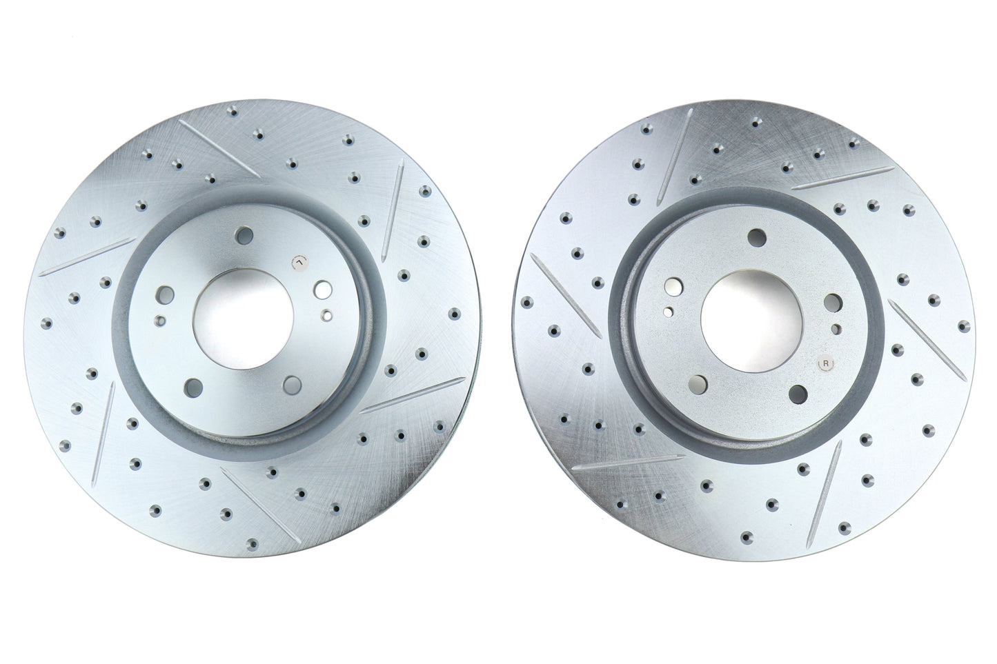 Stoptech C-Tek Sport Drilled and Slotted Front Rotor Pair - 2003-2006 Mitsubishi Evo 8/9