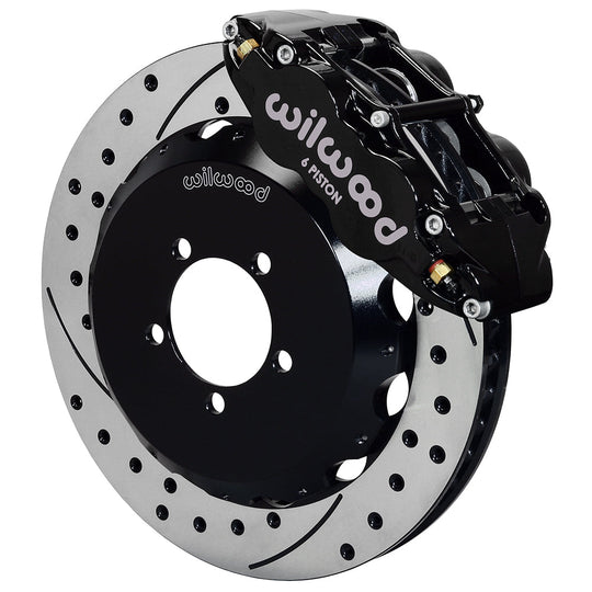 Wilwood FNSL6R 13.06in Front Kit Drilled / Slotted Black - 2002-2021 Subaru WRX / 2004-2021 STI / 2003-2006 Baja / 1998-2013 Forester / 1994-2014 Impreza / 1994-2009 Legacy / 2000-2009 Outback