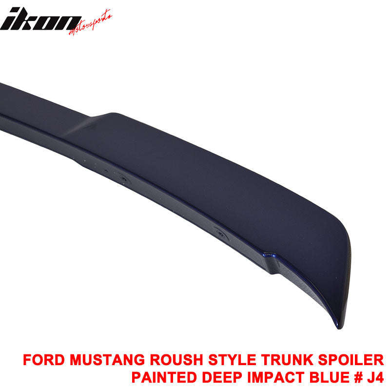 Fits 15-23 Ford Mustang Rear Spoiler Wing Deep Impact Blue Metallic