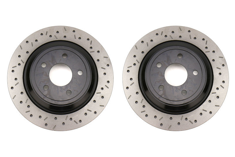 DBA XS 4000 Series Drilled / Slotted Rear Rotor Pair - 2016-2018 Ford Focus RS