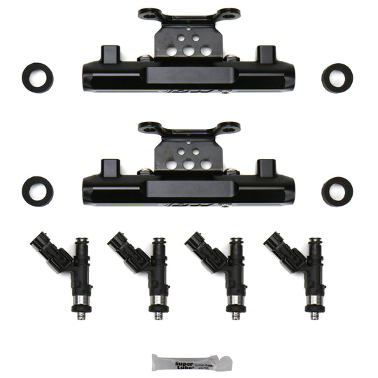 DeatschWerks Fuel Injectors 1500cc w/Top Feed Conversion Fuel Rails - 2004-2006 Subaru STI / 2005-2006 Legacy GT