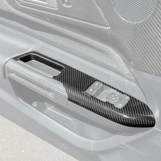 2015-up Ford Mustang DRY Carbon Fiber Side Door Glass Lifting Panel