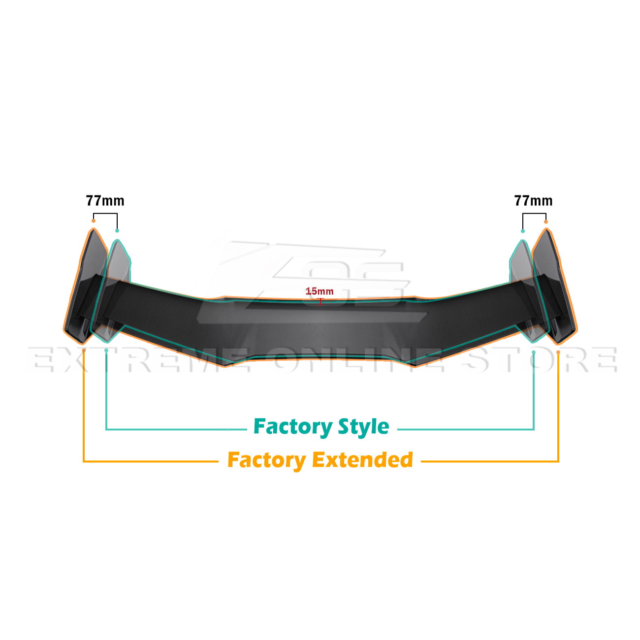 Corvette C7 ZR1 ZTK Conversion Extended High Wing With Wing Riser