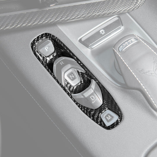 Corvette C8 DRY CARBON FIBER Gear Switch Control Panel Trim Cover Overlay