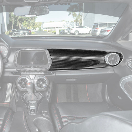 2016-24 Camaro Dry Carbon Fiber Dashboard Instrument Panel Cover Replacement