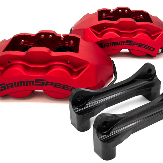 GrimmSpeed 4-Piston Brake Caliper Kit (340mm Rotor) - Red - 2022-2025 Subaru WRX (VB)