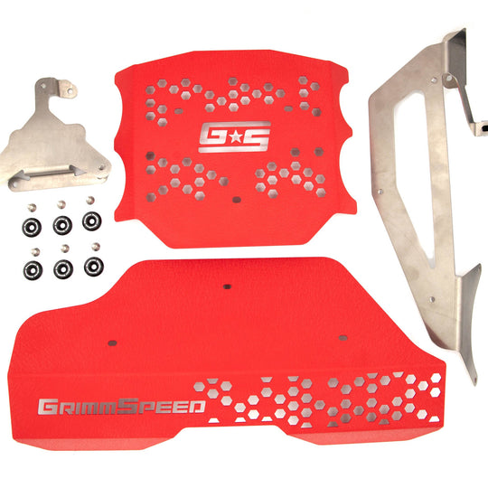 GrimmSpeed 2nd Gen Pulley & Engine Cover Kit (Red) - 2022-2025 Subaru BRZ / Toyota GR86