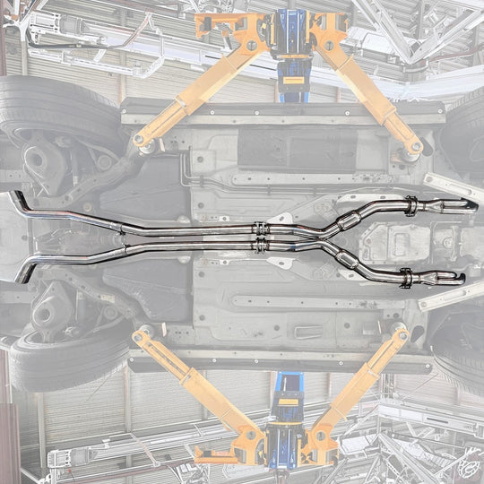 2009-2014 Cadillac CTS-V Long Tube Headers & Resonated Mid Pipe