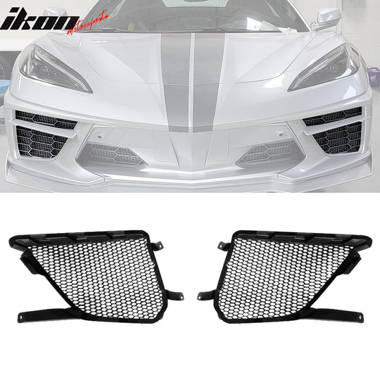 2020-2025 Chevy Corvette Stingray Z51 Front Bumper Lower Grilles ABS