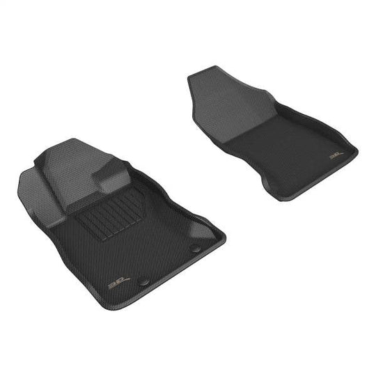 3D MAXpider Custom Fit Kagu Floor Mats - Front Row - Black - 2022-2026 Subaru WRX