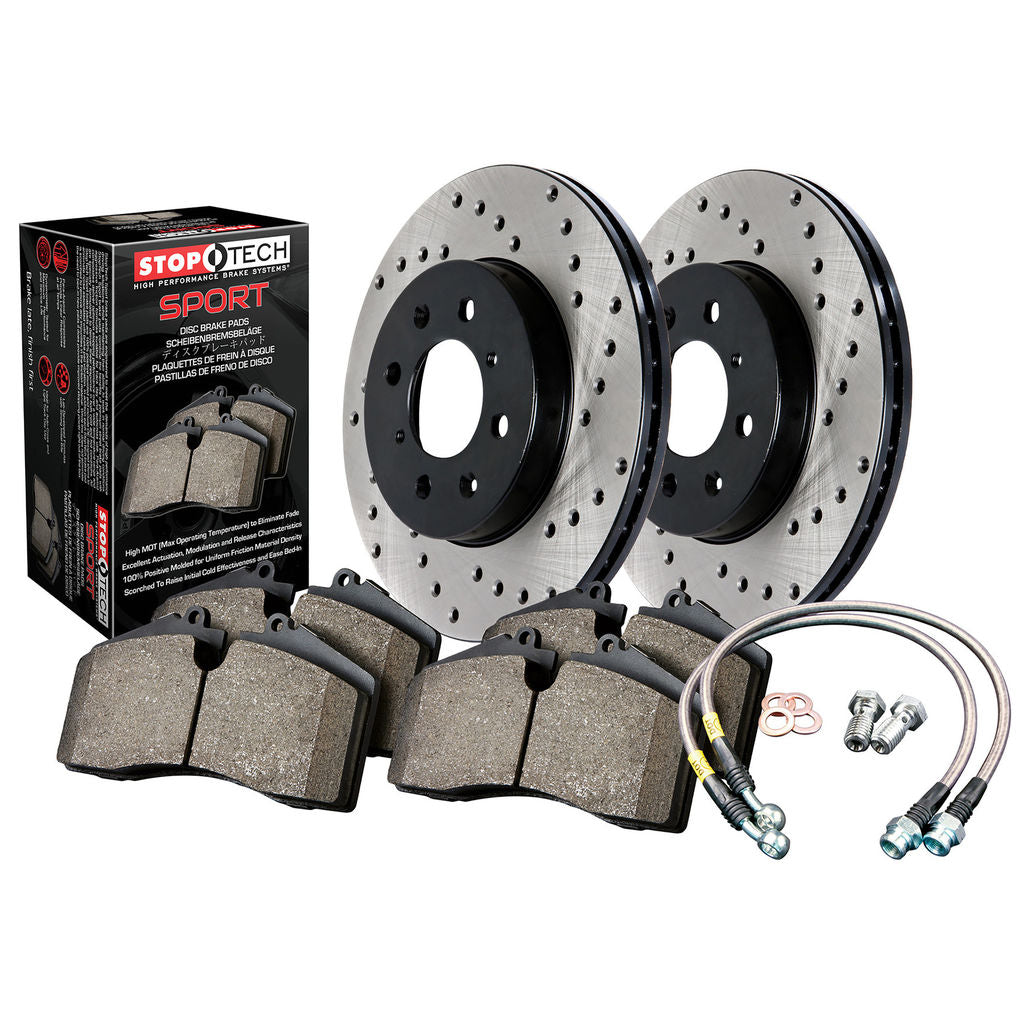 Stoptech Sport Kit Drilled Rear - Subaru Models (inc. 1998-2001 Impreza 2.5RS)