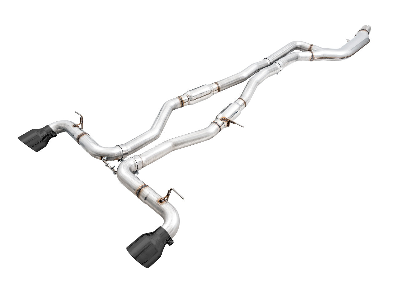 AWE Track Edition Resonated Cat-Back Exhaust (Diamond Black Tips) - 2020-2024 Toyota GR Supra (A90)