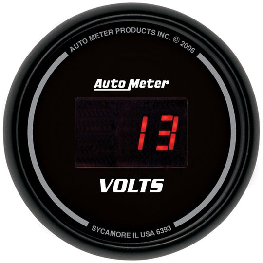Autometer Sport-Comp Digital Voltmeter Gauge Red LED 52mm - Universal