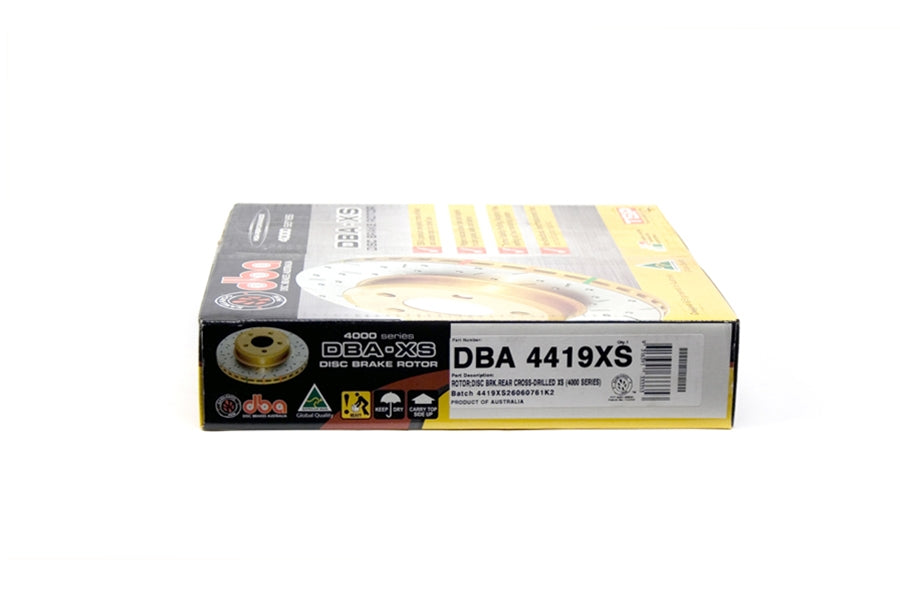 DBA 4000 Series Drilled/Slotted Rotor Pair Rear - 2003-2006 Mitsubishi Evo 8/9