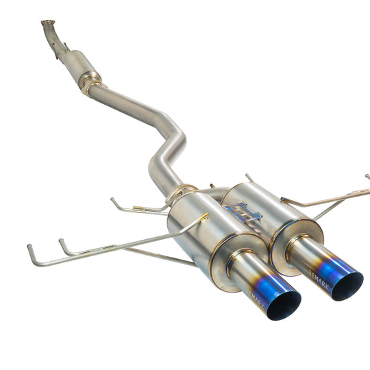 Remark Catback Exhaust Full Titanium Burnt Twin Tips - 2017-2020 Honda Civic Type R