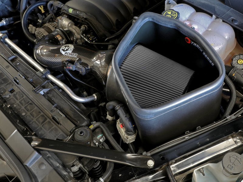 aFe 19 - 21 GM Trucks 5.3L/6.2L Track Series Carbon Fiber Cold Air Intake System W/ Pro Dry S Filters - 4thto5thAutomotive