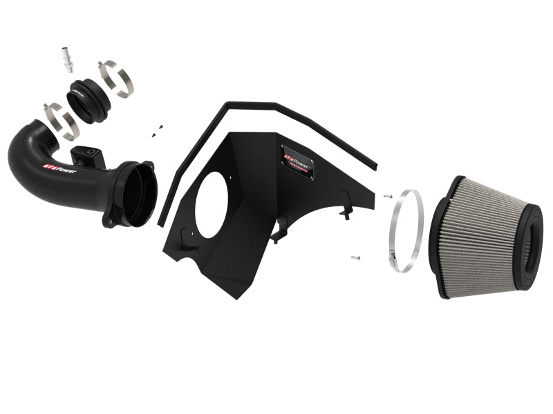 aFe 19 - 21 GM Trucks 5.3L/6.2L Track Series Carbon Fiber Cold Air Intake System W/ Pro Dry S Filters - 4thto5thAutomotive