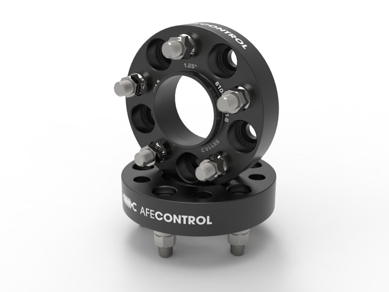 aFe CONTROL Billet Aluminum Wheel Spacers 5x114.3 CB70.5 1.25in - 15 - 24 Ford Mustang/20 - 23 Explorer - 4thto5thAutomotive