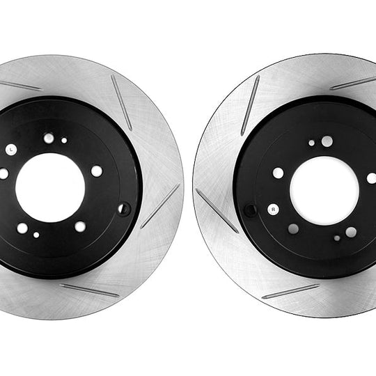 Stoptech Slotted Rear Rotor Pair - 2008-2015 Mitsubishi Evo X
