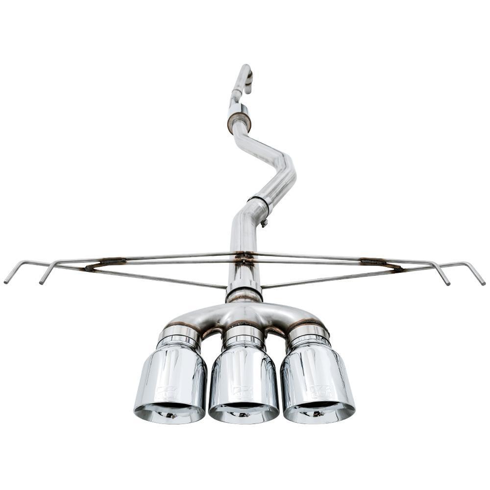 AWE Track Edition Cat-Back Exhaust (Triple Chrome Silver Tips) - 2017-2020 Honda Civic Type R
