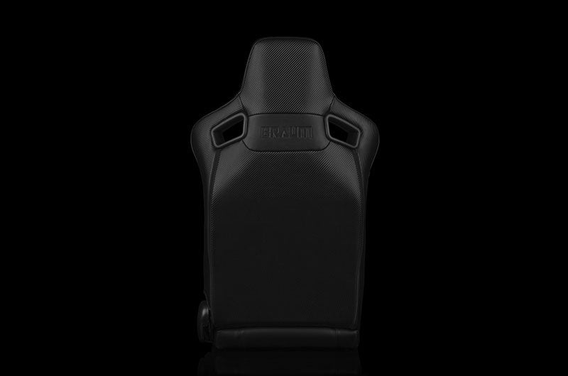 Braum Elite-X Series Sport Seats - Black Leatherette (Black Stitching) Pair - Universal