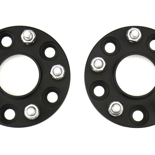 ISC Suspension Wheel Spacers 5x114.3 15mm Black Pair - Mitsubishi Models (inc. Evo X 2008+ / Evo 8/9 2003-2006)