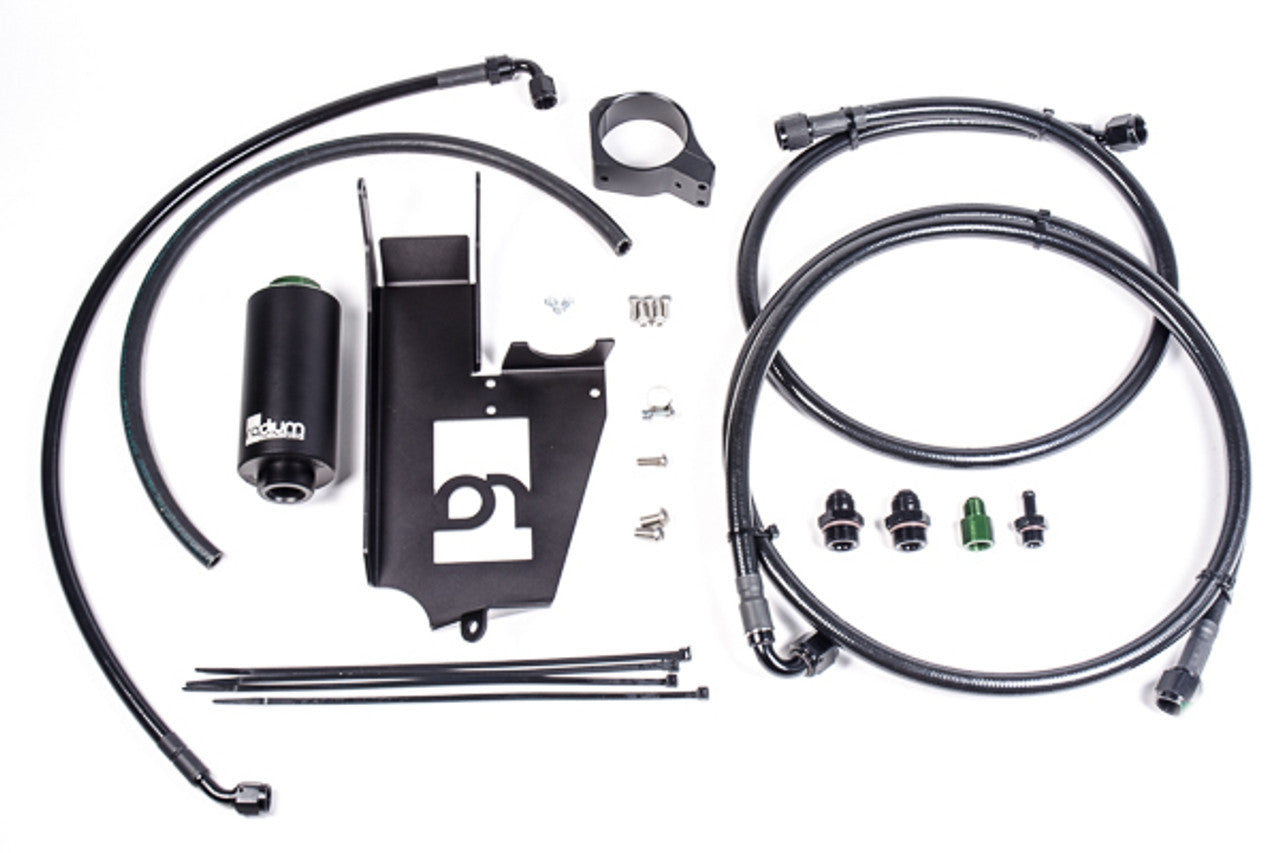 Radium Fuel Hanger Plumbing Kit Stainless Filter - 2001-2007 Mitsubishi EVO 7-9