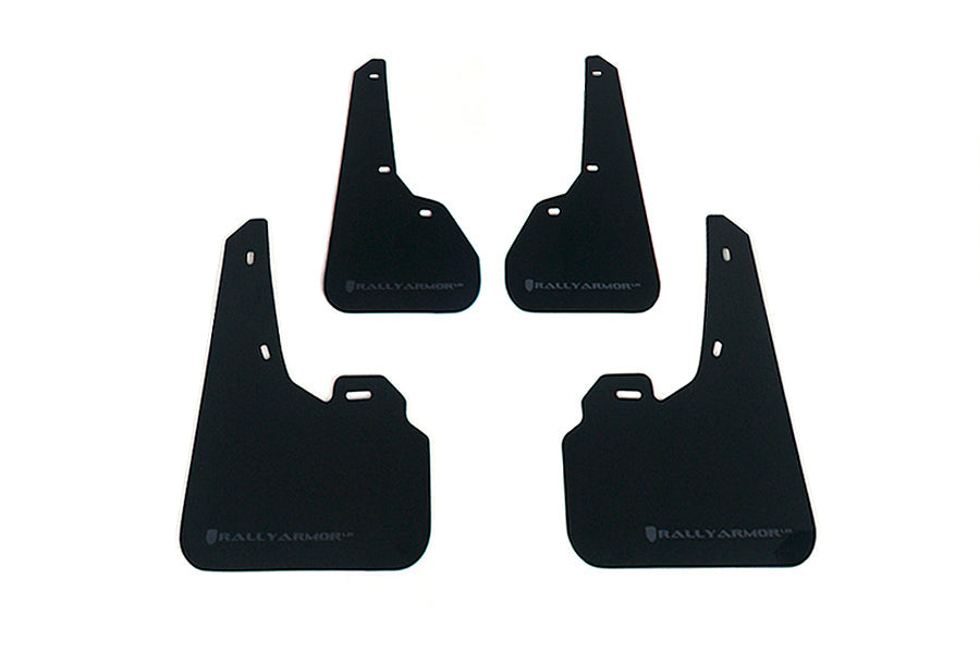 Rally Armor UR Mudflaps Black Urethane Grey Logo - 2010-2013 MazdaSpeed3