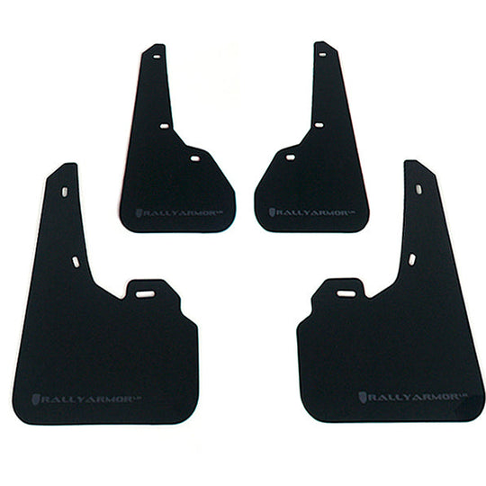 Rally Armor UR Mudflaps Black Urethane Grey Logo - 2010-2013 MazdaSpeed3