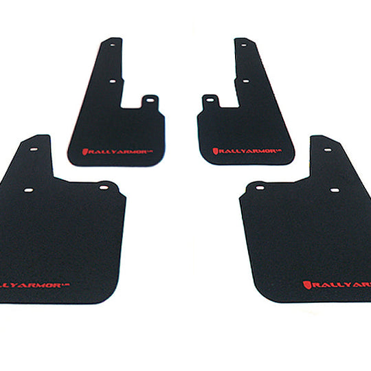 Rally Armor UR Mudflaps Black Urethane Red Logo - 2010-2013 Subaru Outback