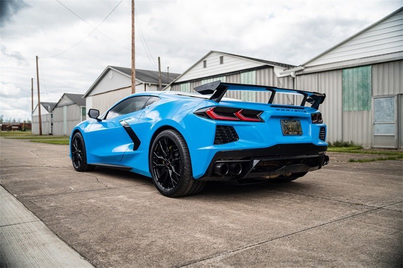 Corsa 20 - 23 Chevrolet Corvette C8 RWD 3in Xtreme Cat - Back Exhaust w/4.5in Carbon Fiber Black PVD Tip - 4thto5thAutomotive
