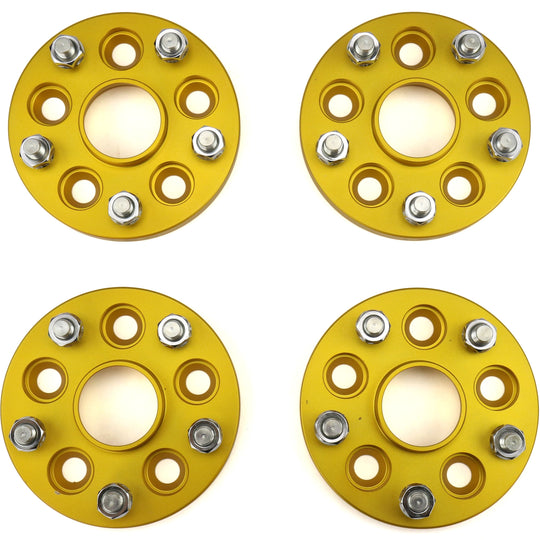 ISC Suspension 5x100 to 5x114.3 15mm Wheel Adapters Gold - Subaru Models (inc. 2002-2014 WRX)