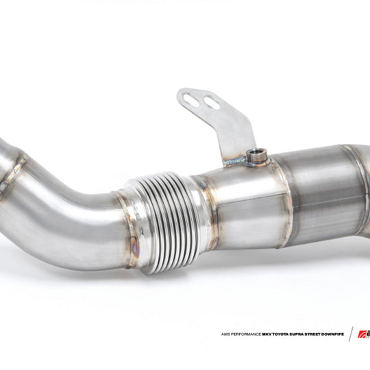 AMS Performance Street Downpipe w/ Ultra High Flow GESI Catalytic Converter - 2020-2024 Toyota Supra