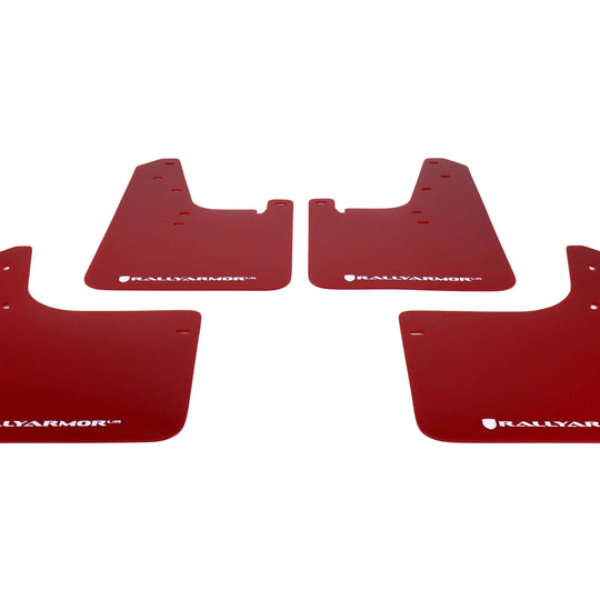 Rally Armor UR Mudflaps Red Urethane White Logo - 2012-2020 Toyota 4Runner
