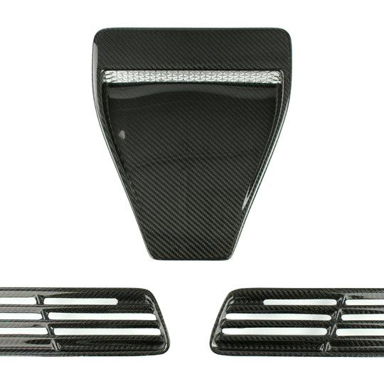 Seibon Carbon Fiber OE Style Hood Scoop - 2008-2015 Mitsubishi Evo X