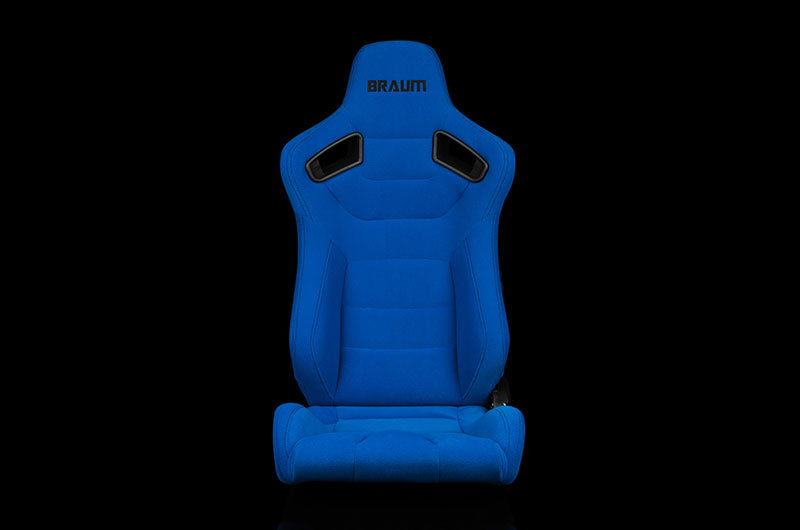 Braum Elite Series Sport Seats - Blue Cloth (Black Stitching) Pair - Universal