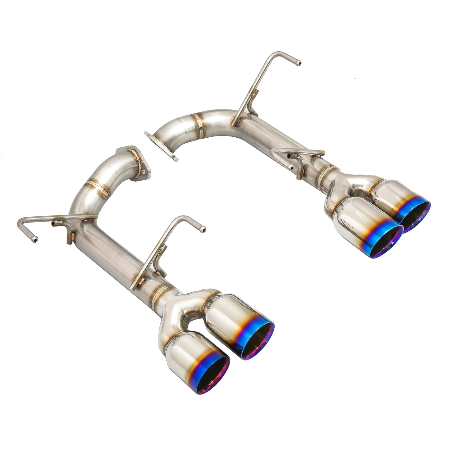 Remark Axle Back Exhaust Muffler Delete Burnt Double Wall Tips - 2015-2024 Subaru WRX / 2015-2021 STI