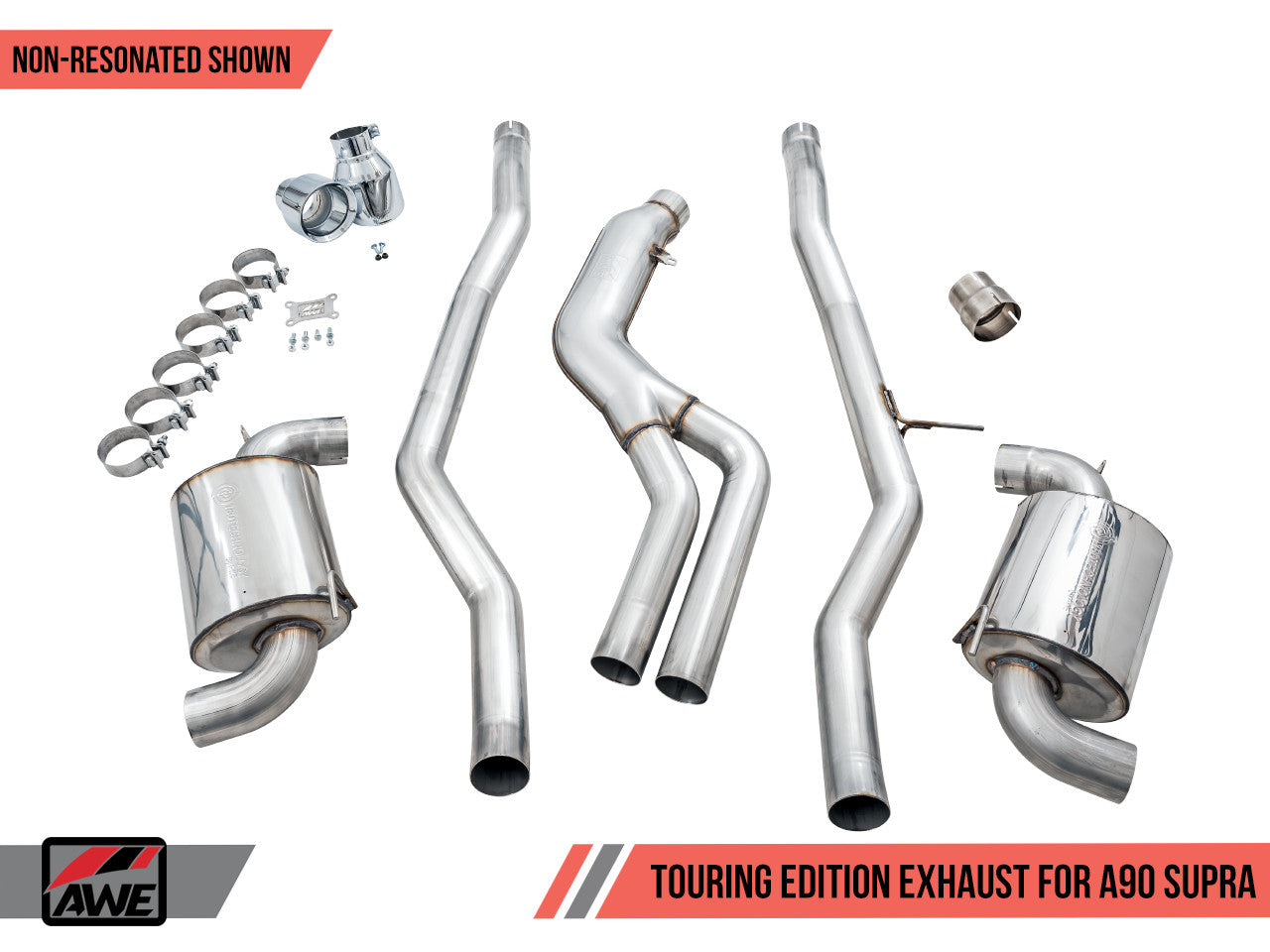 AWE Touring Edition Non-Resonated Exhaust - 2020-2024 Toyota GR Supra