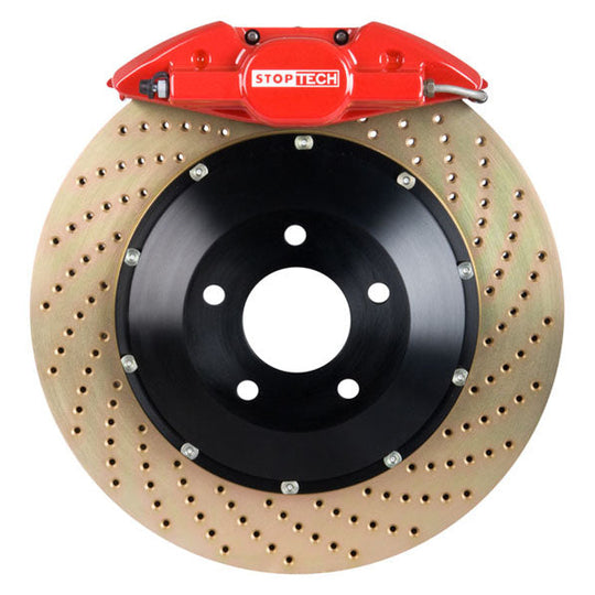 Stoptech ST-22 Big Brake Kit Rear 328mm Red Zinc Drilled Rotors - 2005-2009 Subaru Legacy GT